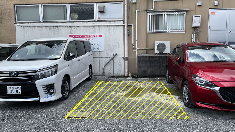 鹿児島の歯医者、ながやまデンタルクリニックの駐車場